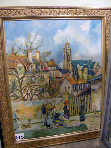 #215 - Oil on Canvas Street Scene
