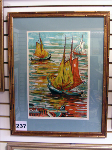 #237 - Expressionist Water Scene with Boats