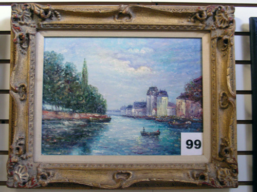 #99 - John Clines(?) Oil on Canvas